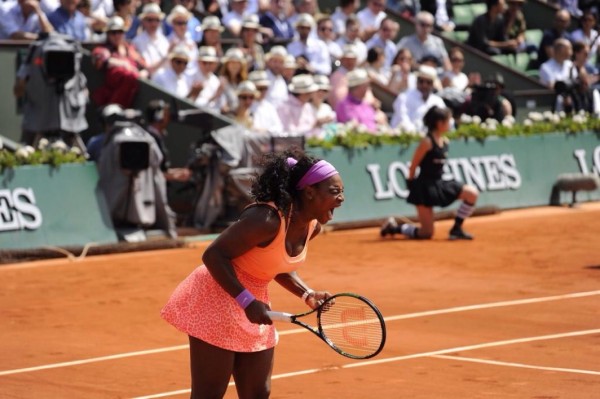 Serena Williams Advances Into the 2015 French Open Final With Victory Over Timea Bacsinzky. Image: RG via Getty.