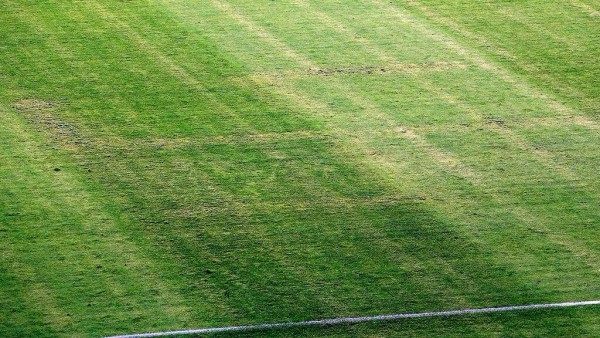 The Swastika as Pictured on the Pitch in Split. Image: AFP.