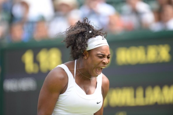 Serena Williams Celebrates Her Passage to the Second Round of Wimbledon. Image: AELTC. 