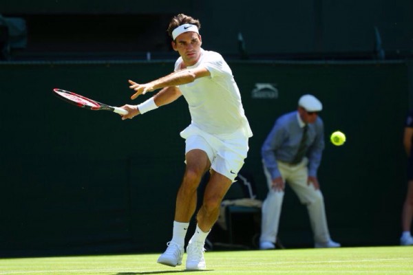Roger Federer Secures His 35th Win of 2015 in the First Round of Wimbledon. Image: AELTC.