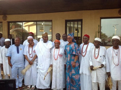Speaker Dogara Met With Traditional Rulers In Asaba During The Visit