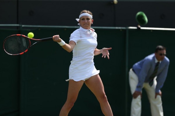 Timea Bacsinzky Through to the Last 16 of Wimbledon for the First Time. Image: AELTC.