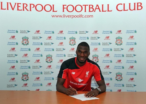 Christian Benteke Signs a Long-Term Contract With Liverpool from Aston Villa. Image: Twitter/LFC.