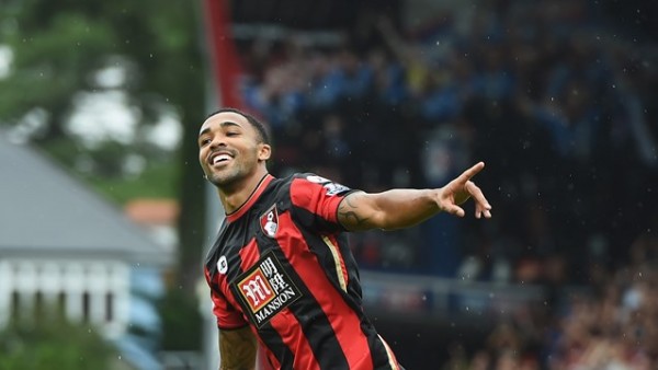 Bournemouth's Callum Wilson Celebrates His Fourth Goal in as Many Matches against Leicester City. Image: Getty.