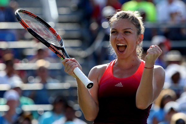 Simona Halep Celebrates After Reaching Her First US Open Semis. Image: Getty.