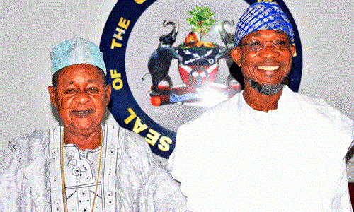 Rauf Aregbesola-Alaafin of Oyo-Oba Lamidi Olayiwola Adeyemi