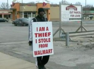 Ohio-man-holds-I-am-a-thief-sign-to-avoid-jail-after-stealing-from-Walmart
