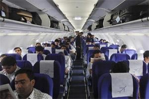 inside aircraft