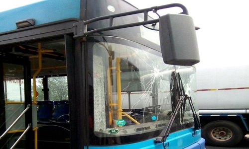 Vandalized-BRT Bus