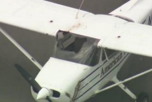 Small-plane-makes-emergency-landing-after-bird-crashes-through-windshield