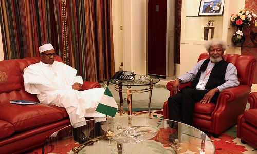 President Buhari and Wole Soyinka