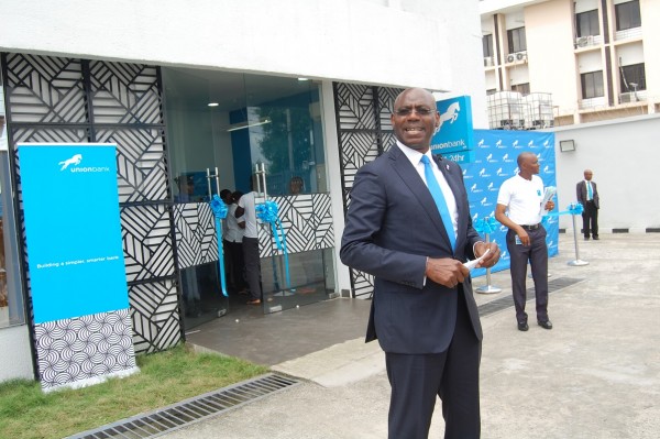 CEO Union Bank, Emeka Emuwa addressing the guest at the Station Road Launch