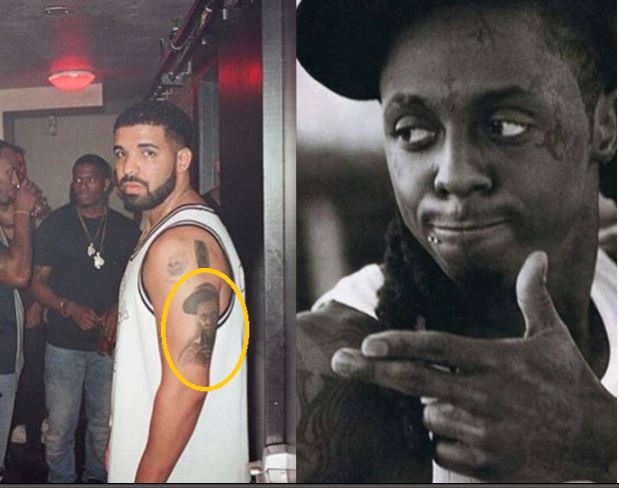 Drake tattoos Lil Waynes face on his arm  Daily Mail Online