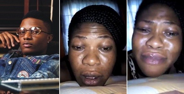 Image result for Nigerian Lady cries uncontrollably over Wizkidâs health, beg him ânot to die yetâ