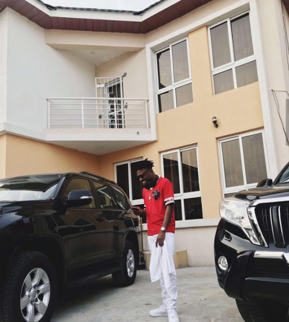 Mayorkun Cars and house picture
