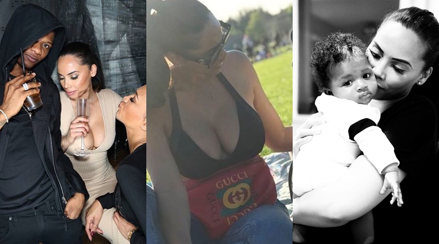 Photo collage of Wizkid, Jada Pollock and baby