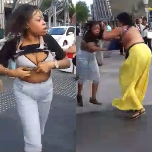 Nigerian Women Fight Dirty, Tear Their Clothes Publicly In London (Photos) ...