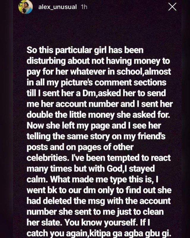 bbnaijas alex cries out after she falls for instagram bambiala scam 1