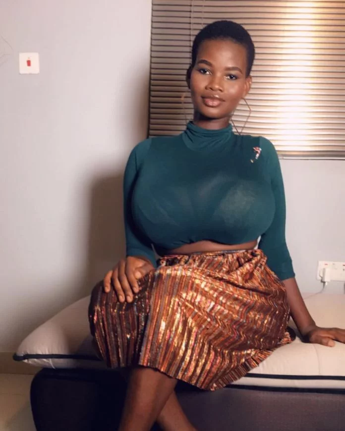 Meet the model who reportedly posses the biggest breasts in Ghana -  Information Nigeria