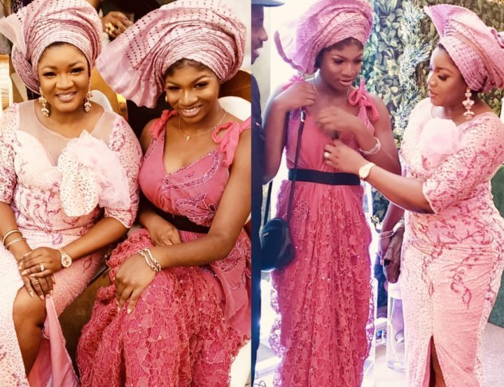 [Photos]: Omotola Jalade-Ekeinde and daughter stun at Mo Abudu's daughter's wedding