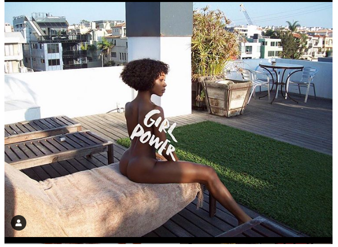 Swimsuit model Michelle Okoro poses completely naked to promote girl power