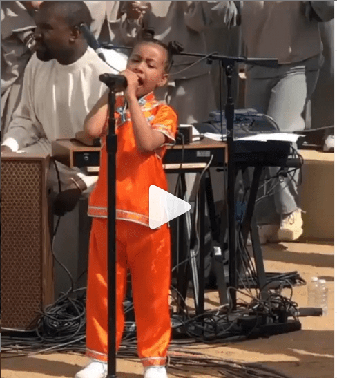 [Video]: North West steals the show at her father Kanye West' Sunday service