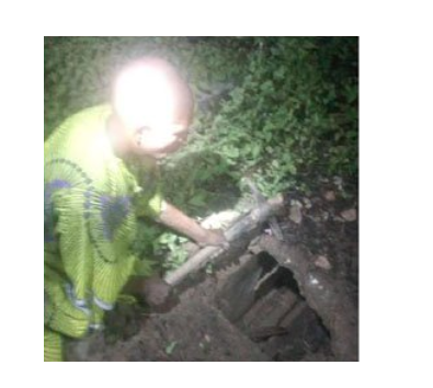 [Photo]: Church nabs bricklayer, accomplice who stole human parts from church cemetery 
