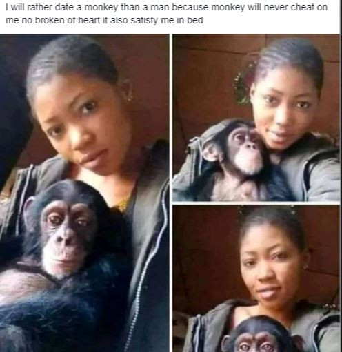 Nigerian lady and her monkey lover