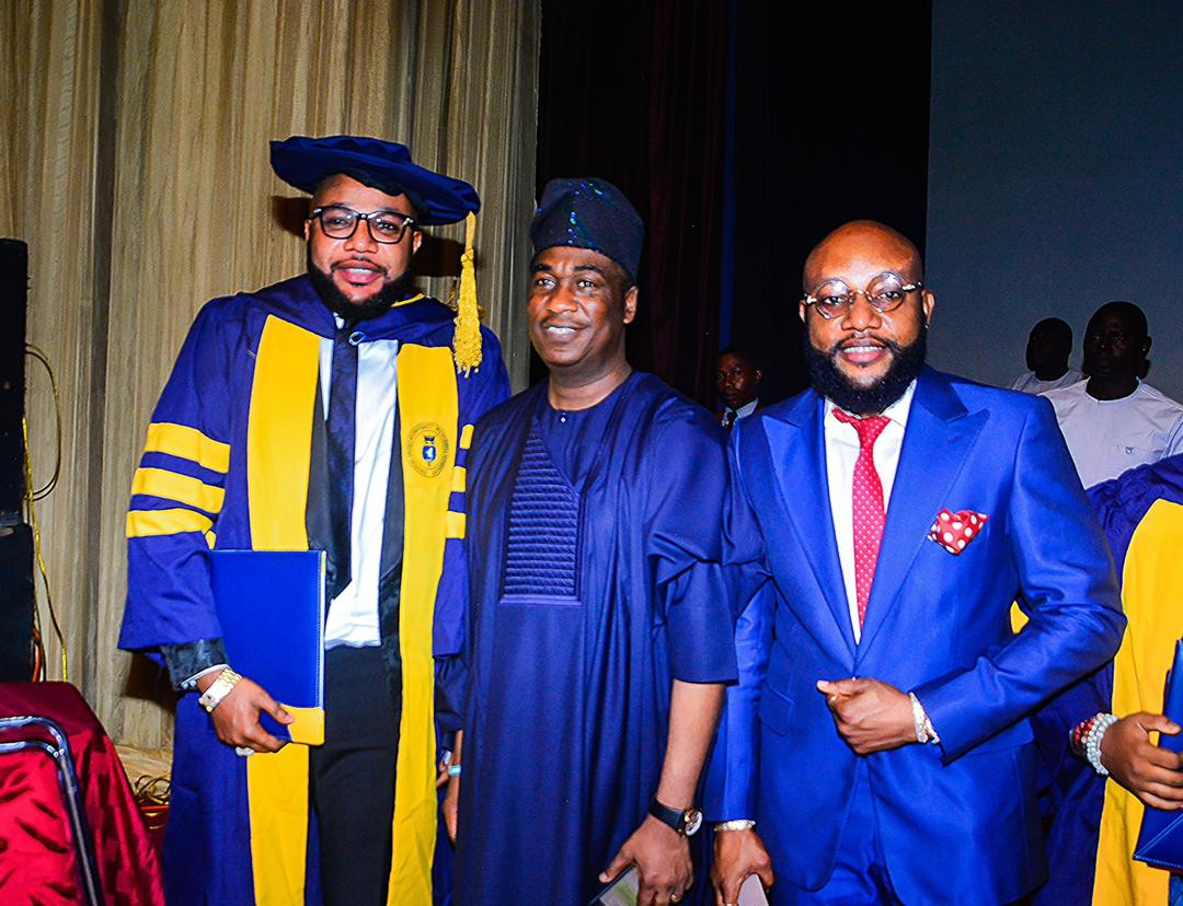 [Photos]: Five Star Music boss E-Money bags honorary Doctorate Degree