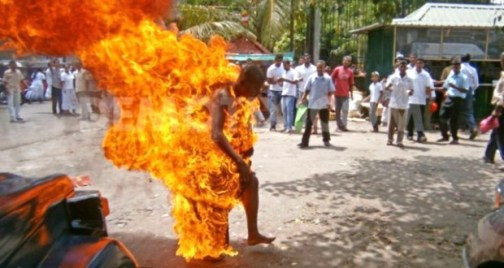 [Photo]: Man sets himself on fire in Ebonyi