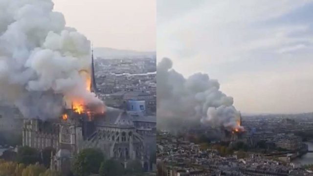 [Photos]: Notre Dame: Major fire ravages Paris cathedral