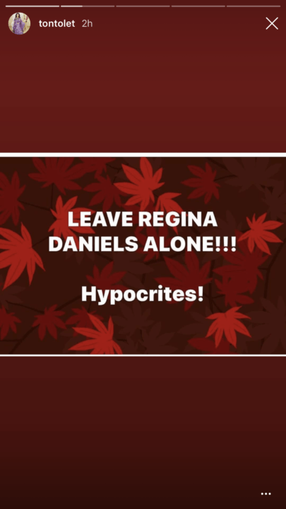 'Leave her alone!' - Tonto Dikeh blasts internet trolls over Regina Daniels
