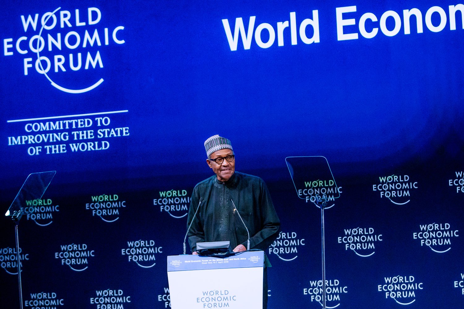 Buhari delivers keynote speech at world economic forum