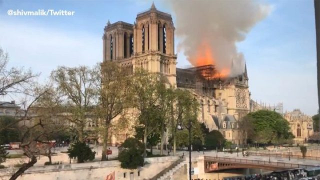 [Photos]: Notre Dame: Major fire ravages Paris cathedral