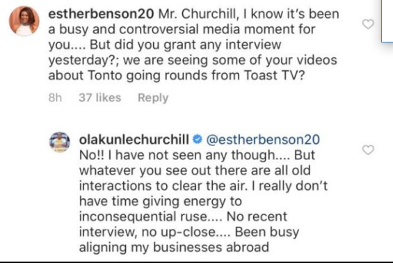 'I have no time for inconsequential ruse' - Churchill breaks silence