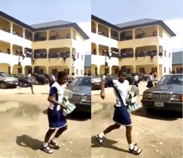 [Video]:SS2 students clash with SS3 students, use guns and teargases as weapons