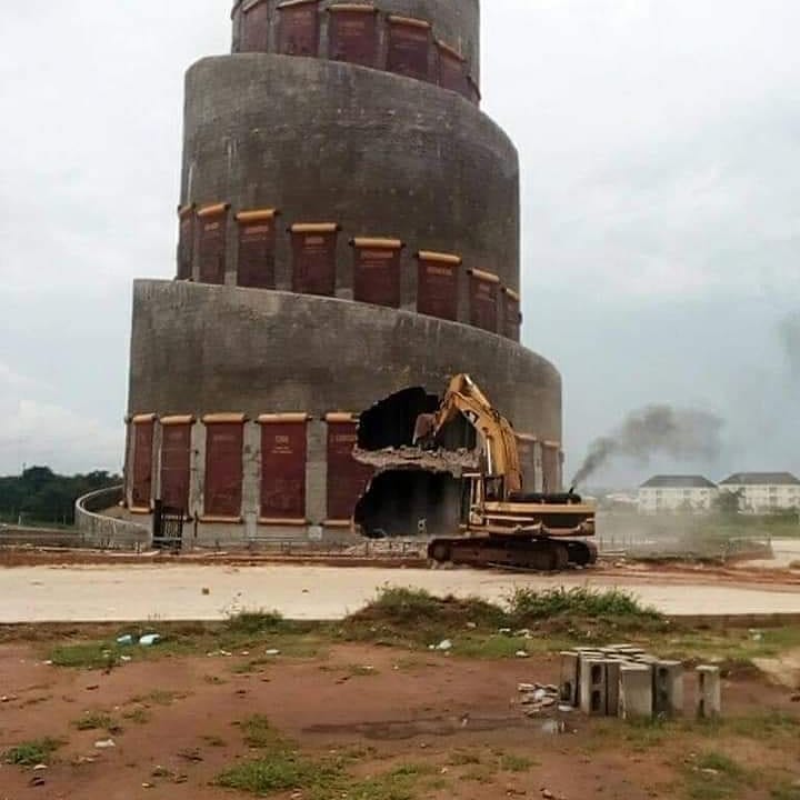 ''Just One Day In Office And You Are Already Lying'' - Nigerian Slam Imo State Governor, Ihedioha, For Saying He Is Not Aware Of The Monuments Destruction