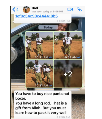 [Photos]: Corper shares the reaction he got from his dad over his huge eggplant