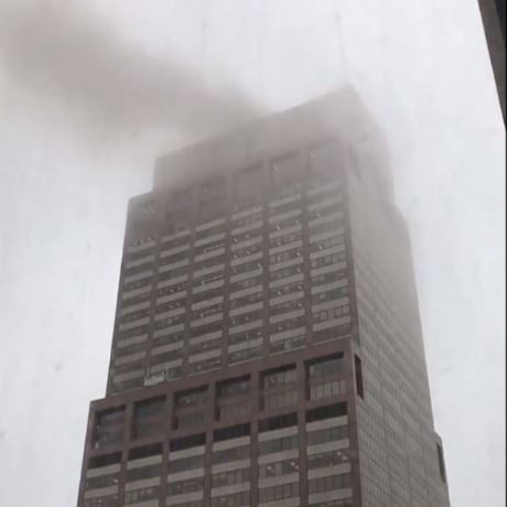 Breaking: One dead as helicopter crashes into the roof of a 54-story skyscraper in New York