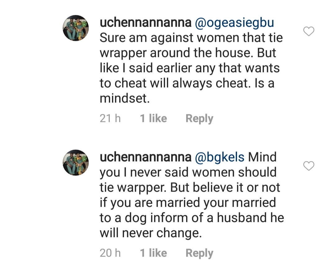 'A cheating man will cheat regardless of how you dress at home' - Nigerian women drag Ejike Asiegbu's wife