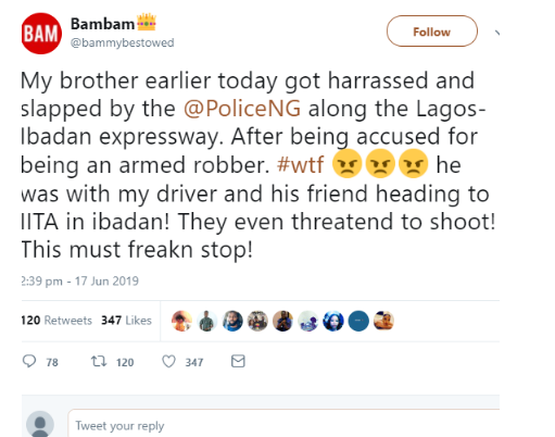 'This must stop!' - BBNaija's Bam Bam calls out the police for harassing her brother