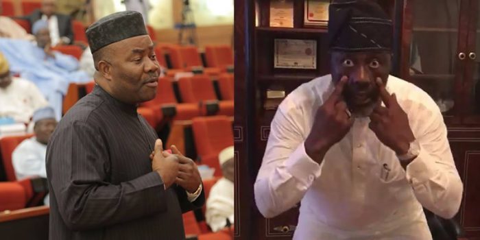 Video: “Godswill Akpabio as a retired Senator, I will miss you in the 9th senate but we will definitely meet on the streets of Abuja.” - Dino Melaye Mocks Akpabio For Not Returning