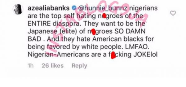 "Nigerians Are Top Self Hating Negroes" - American Rapper, Azeala Banks