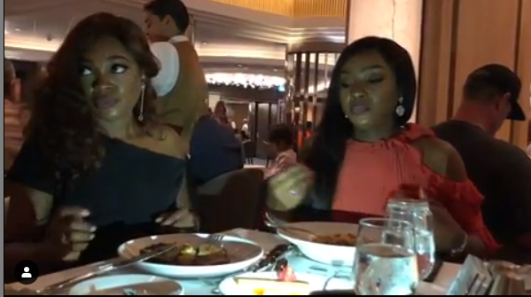 [Video]: Watch This Hilarious Video Of Omoni Oboli And Chioma Akpotha Outside The Country