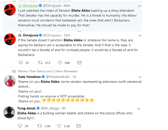 M.I,  Don Jazzy, others react to Senator Abbo assaulting a nursing mother in a sex toy shop