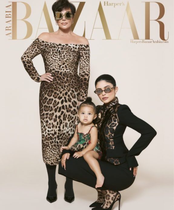 [Photos]: Kylie Jenner, Kris Jenner and Stormi Webster cover Harper Bazaar Arabia