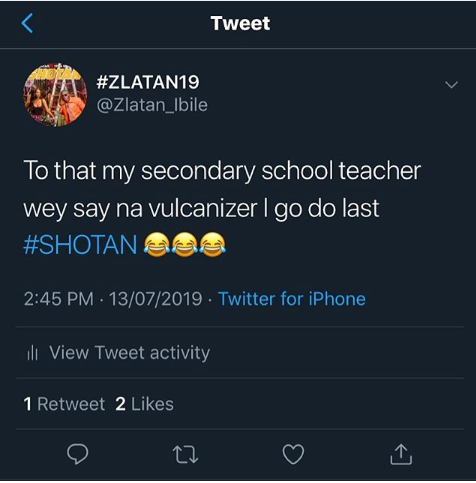 Zlatan's tweet