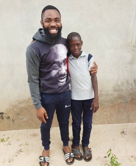 Comedian Arole Meets Young Boy Who Went Viral Singing Tope Alabi's Song