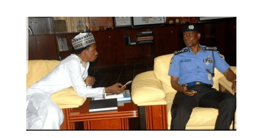 Nigerian police explains the reason for this photo of Elisha Abbo and IGP Mohammed Adamu