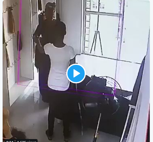 [Video]: Lady caught on tape as she stole hair worth N107k